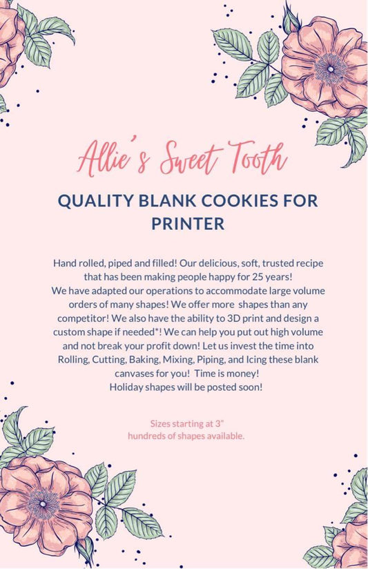 Blank Iced Cookies